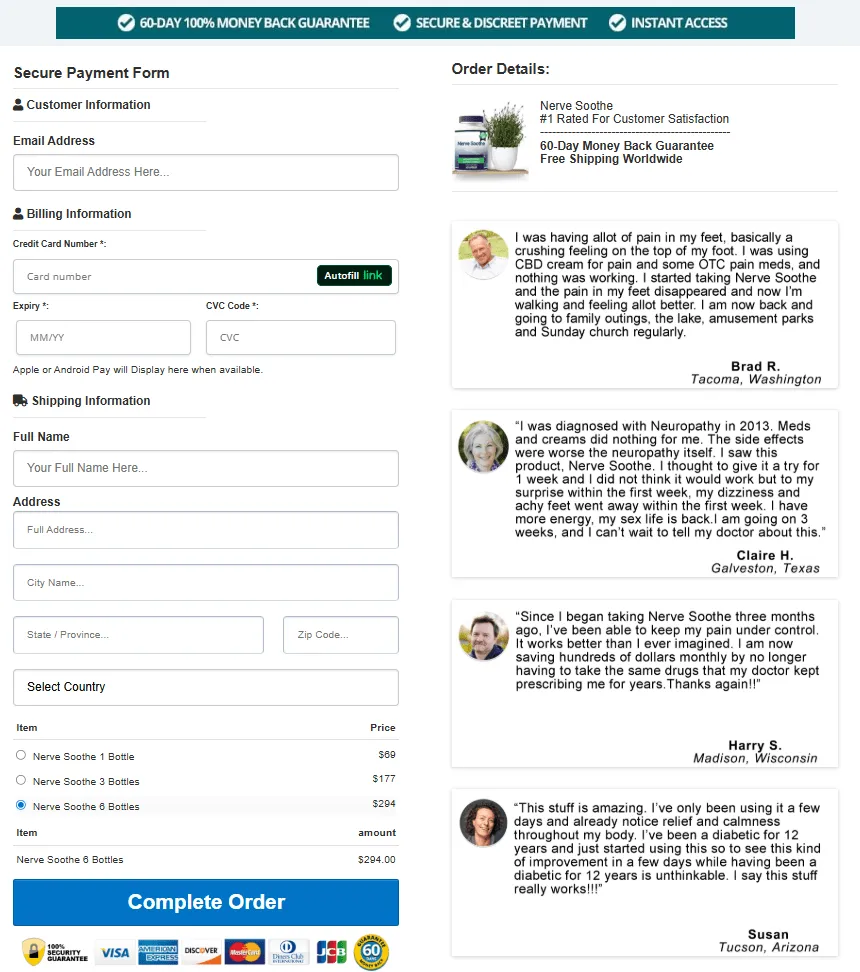 Buy Nerve Soothe Online – Official Site for Secure USA Orders