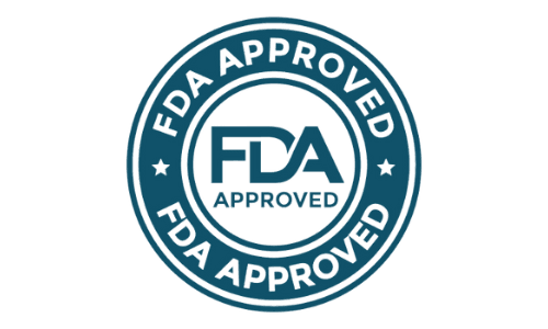 nerve soothe FDA approved supplement badge showing safe and authorized manufacturing standards